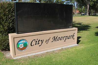 City of Moorpark sign.